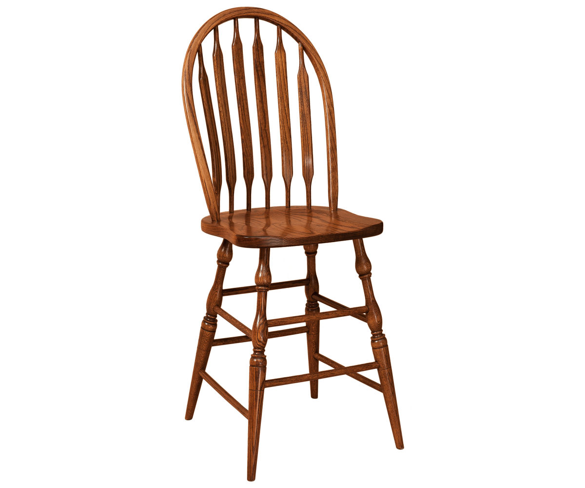 Bent Paddle Stationary Bar Stool