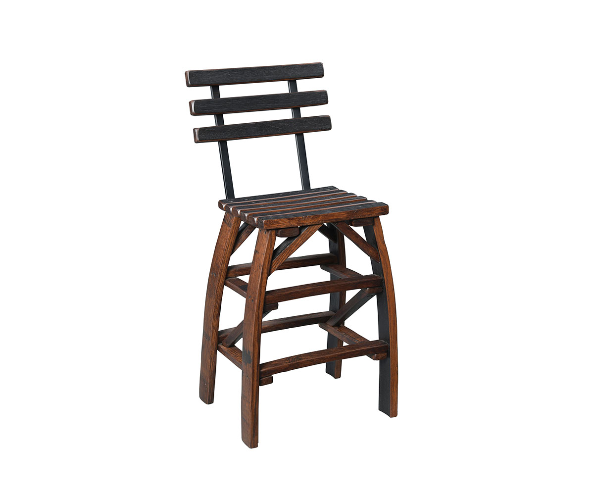 Deluxe Whiskey Barrel Barstool